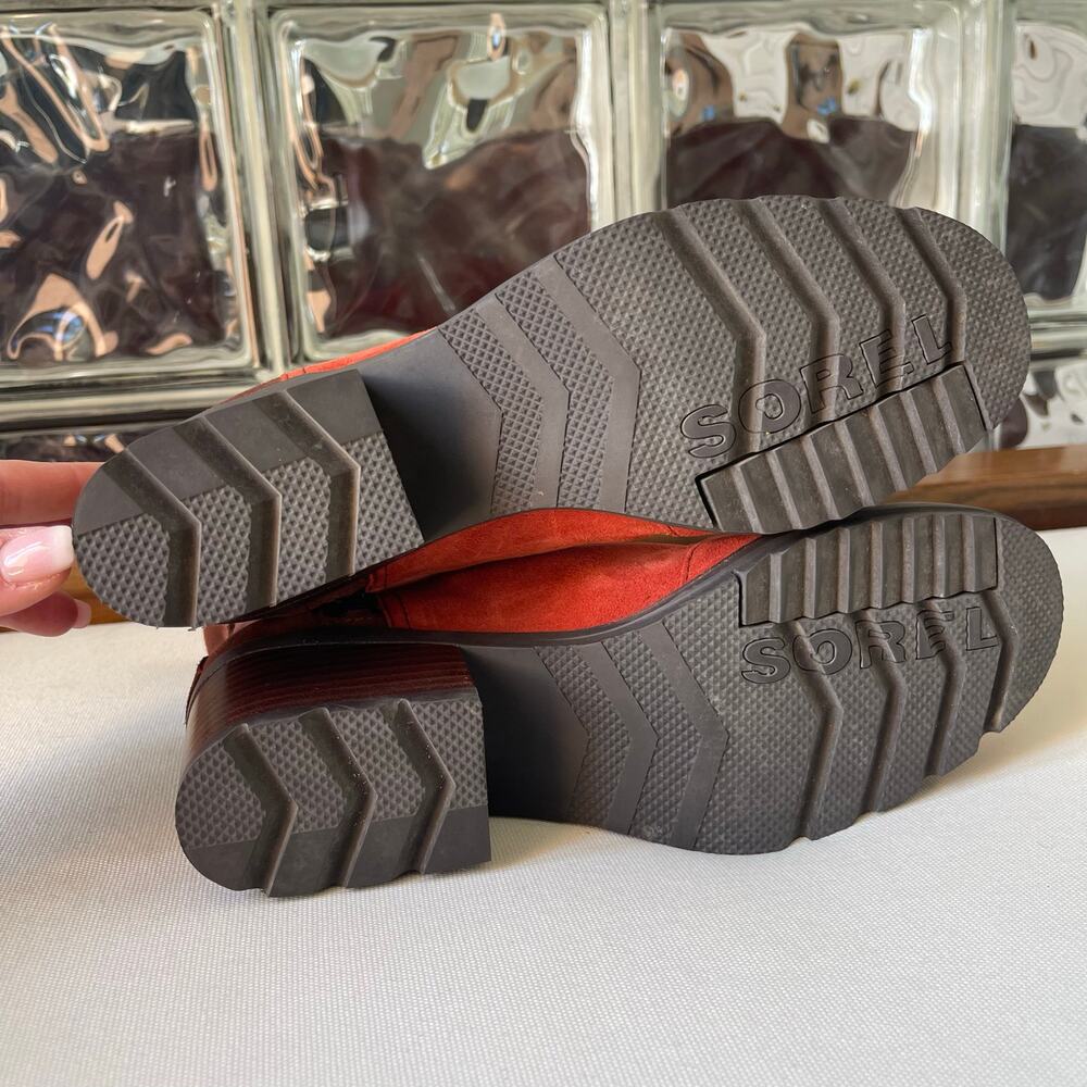 SOREL Womens Cate Bootie 8 Orange Brown EUC - Picture 7 of 8